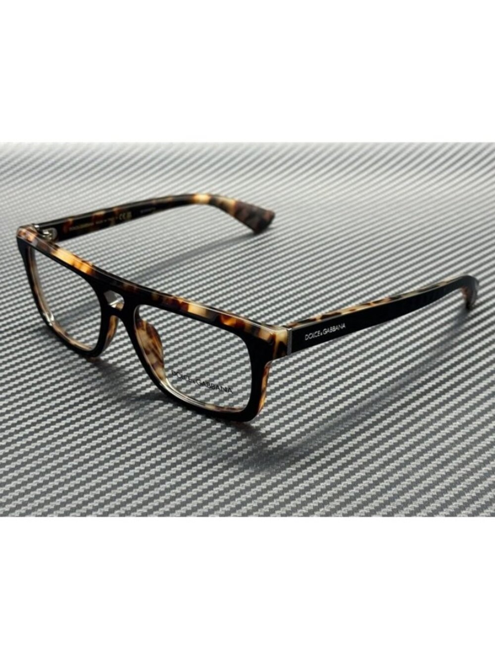 New Dolce & Gabbana Men Black Red Havana Eyeglasses 56-17-145